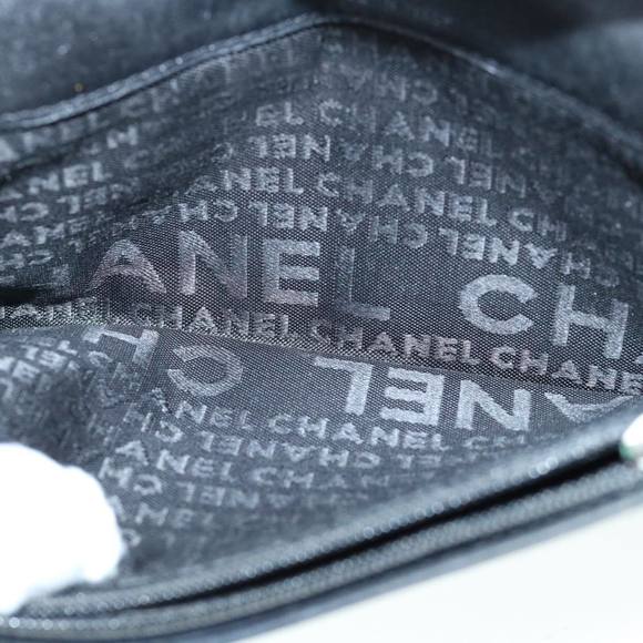 CHANEL Icon Line Wallet Leather Silver CC Auth 61875 - Picture 11 of 16